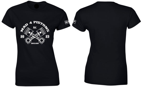 M4P White T-Shirt Ladies Black