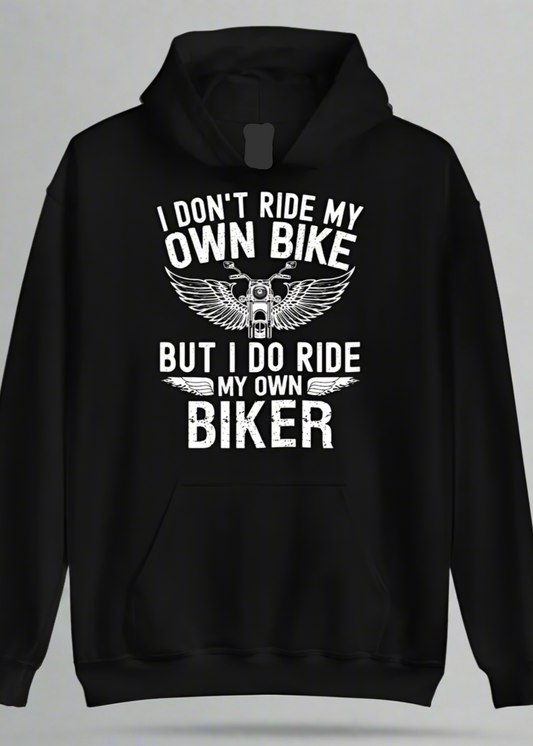 Ride My Own Biker Unzipped Hoodie Black