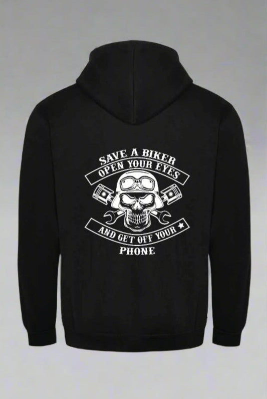 SAVE A BIKER Hoodie Black